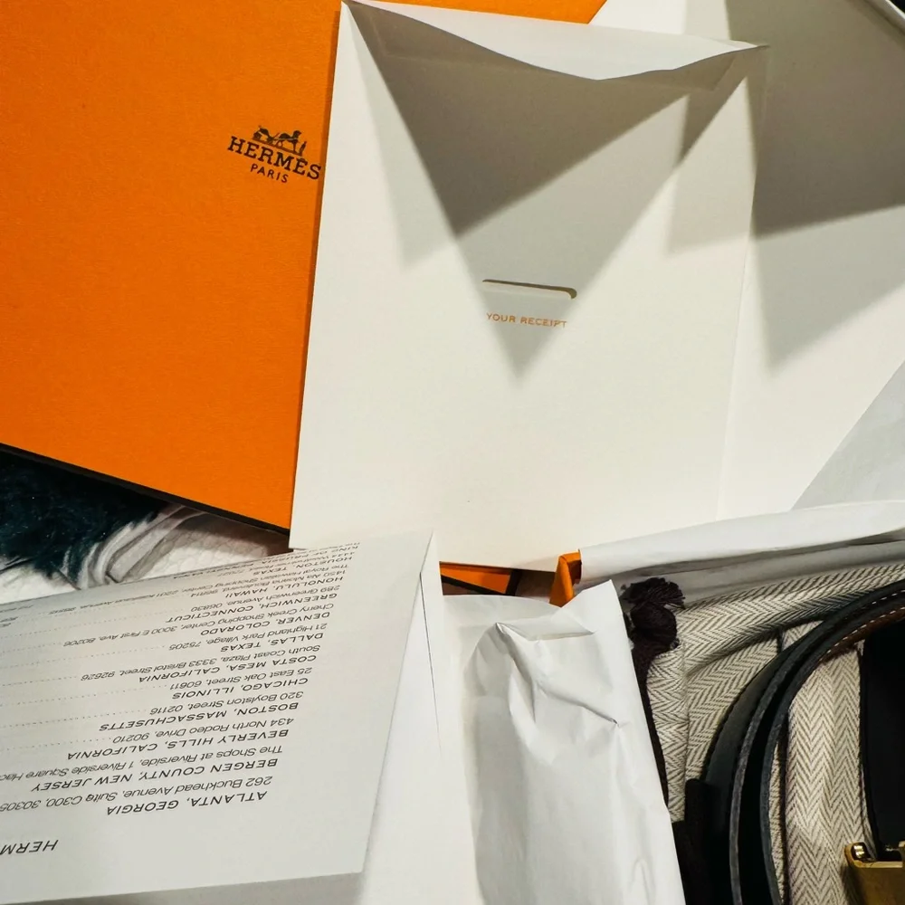 NWT - HERMES - H belt buckle & Reversible leather strap 32 mm - Picture 8 of 9